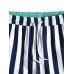 Mens Classic Striped Print Loose Quick Dry Drawstring Waist Holiday Beach Board Shorts