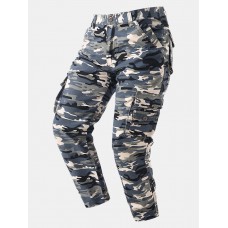 Men Camo Print Utility Pocket Street Ankle Length Casual Cargo Pants