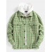 Mens Weave Chest Double Pocket Lapel Warm Design Jacket