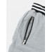 Sport Mens Cotton Solid Color Drawstring Finess Shorts With Zipper Pocket