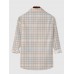 Abstract Scottish Plaid Printing Men's Long Sleeve Shirt